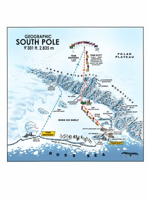 Picture 2- South Pole route sketch