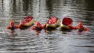 Picture 4- Picture taken by Neil Francombe - training-floating in a golf course pond